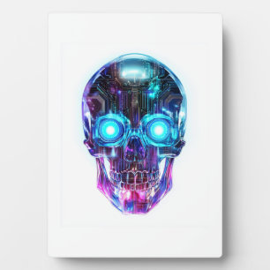 Plaque Photo Roi Crâne Cyberpunk