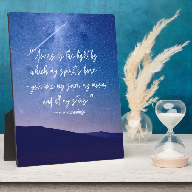 Plaque Photo Romantic Stars Cummings Citation Tablet (Côté)