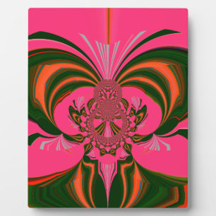 Plaque Photo Rose rouge or vert