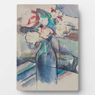 Plaque Photo Roses dans une bouteille par Paul Cezanne