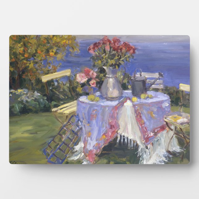 Plaque Photo Roses en bord de mer (Devant)