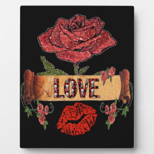 Plaque Photo Roses Rockabilly RAB, Amour & Lèvres