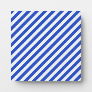 Plaque Photo Royal Blue Combination Stripes par Shirley Taylor
