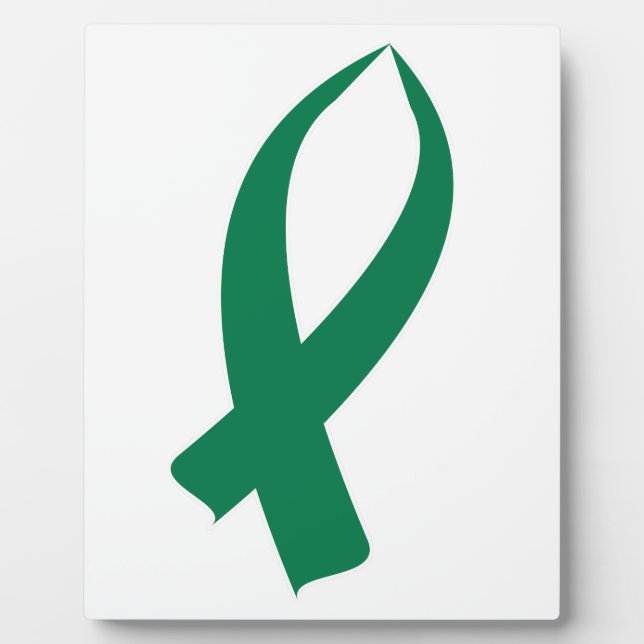 Plaque Photo Ruban de sensibilisation (vert) (Devant)