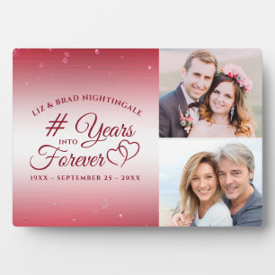 Plaque Photo Ruby Anniversaire Coeurs années dans FOREVER 2 Pho
