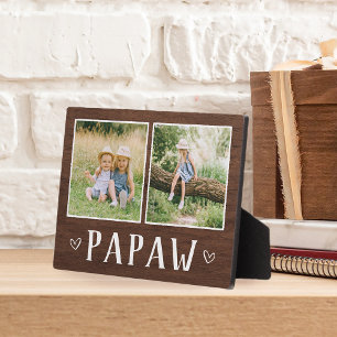 Plaque Photo Russe Deux Photo Papaw Papandpa