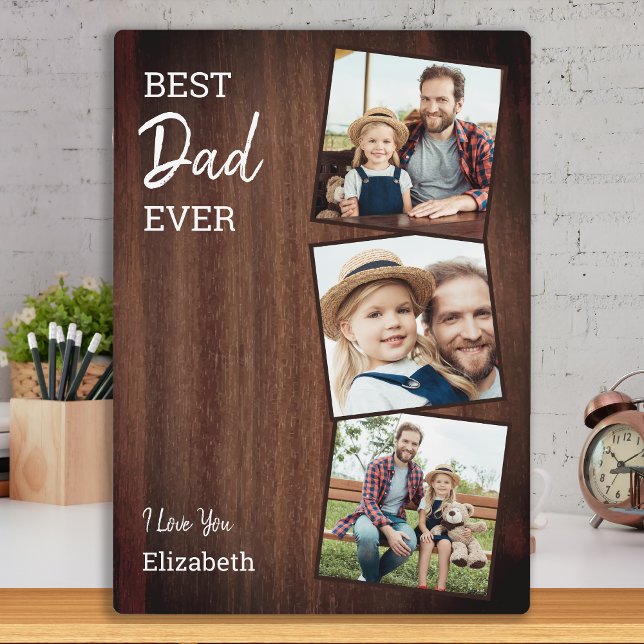 Plaque Photo Russe Meilleur DAD Jamais Pays Bois Personnalisé 3 (Créateur téléchargé)