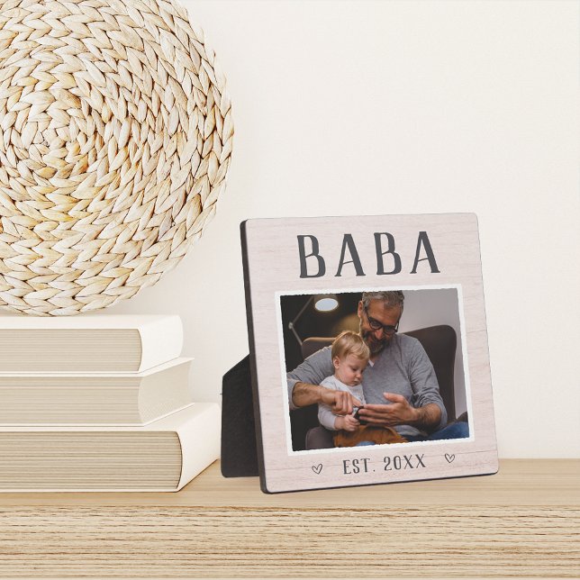 Plaque Photo Russe Personnalisé Baba Grandpa Photo (Créateur téléchargé)