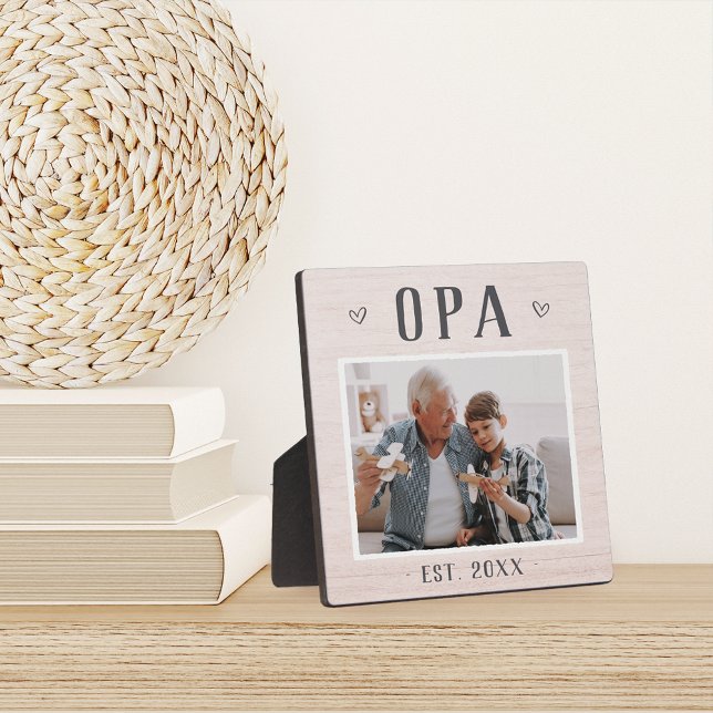 Plaque Photo Russe Personnalisé Opa Grand-pa Photo (Créateur téléchargé)