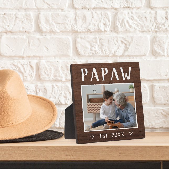 Plaque Photo Russe personnalisé Papaw grand-père Photo (Créateur téléchargé)