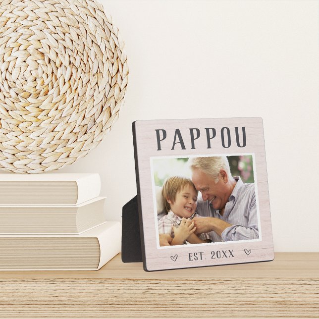 Plaque Photo Russe Personnalisé Pappou Grandpa Photo (Créateur téléchargé)