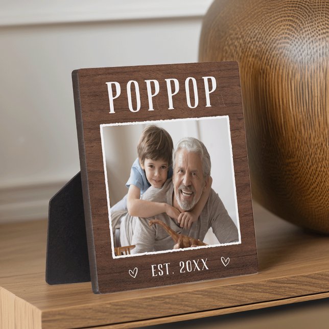 Plaque Photo Russe Personnalisé Poppop Grandpa Photo (Créateur téléchargé)