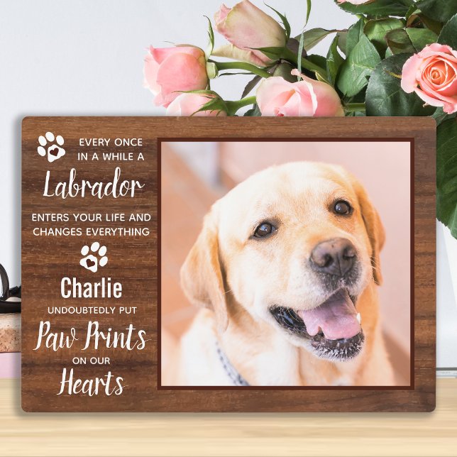 Plaque Photo Russe Wood Pet Dog Labrador Retriever Memorial (Créateur téléchargé)