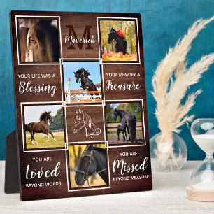 Plaque Photo Rustic Horse Memorial Pet Perdre Personnalisé 6 Ph