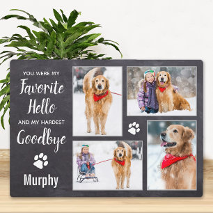 Plaque Photo Rustic Pet Dog Memorial Keepsaké Photo Collage