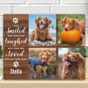Plaque Photo Rustic Pet Memorial Keepsaké photo Collage