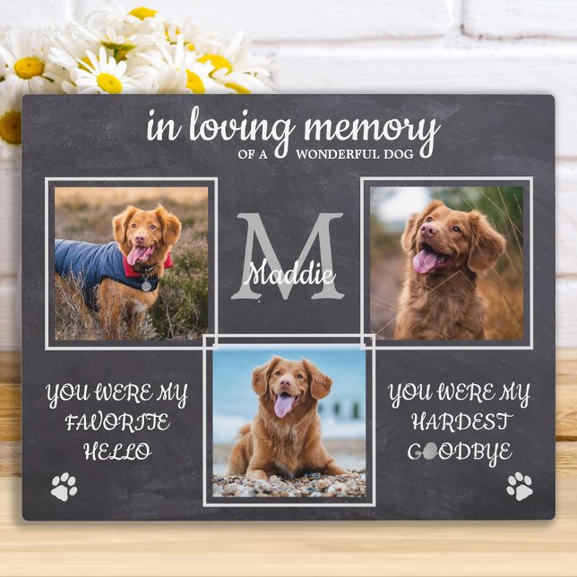 Plaque Photo Rustic Pet Memorial Pet Perdre la sympathie 3 Phot (Créateur téléchargé)