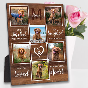 Plaque Photo Rustic Pet Memorial Unique Photo Collage