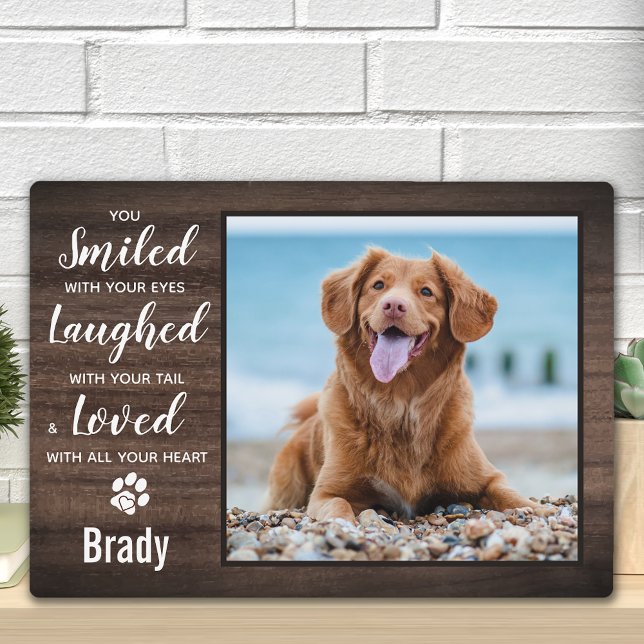 Plaque Photo Rustic Pet Perte Cadeau Personnalisé Pet Memorial (Créateur téléchargé)