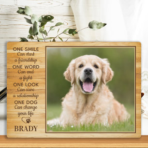 Plaque Photo Rustic Pet Photo Amoureux des chiens Citation Keep