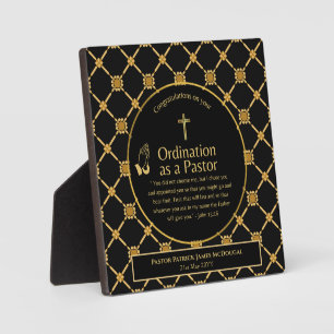 Plaque Photo Sacré Nouveau Ordonné Pasteur Bible Verse Personna