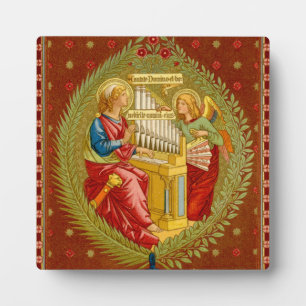 Plaque Photo Saint Cecilia de Rome (SNV 36) Carré de 5,25 po x 
