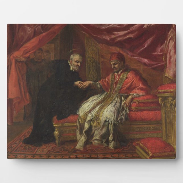 Plaque Photo Saint Filippo Neri Curing Pope Clemente VIII (Devant)