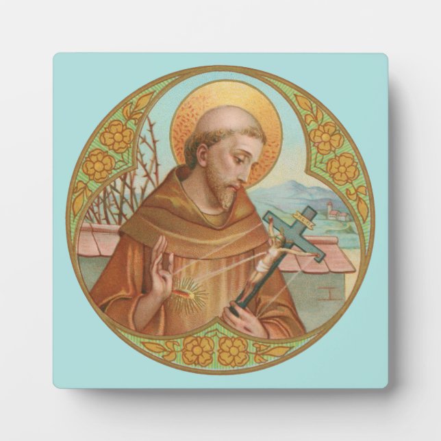 Plaque Photo Saint François d'Assise (BK 002) (Devant)