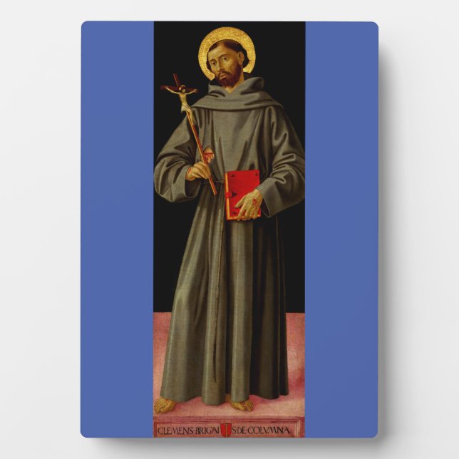 Plaque Photo Saint François d'Assise par Antoniazzo Romano (Devant)