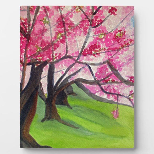 Plaque Photo Sakura art japonais de fleurs de cerisier (Devant)