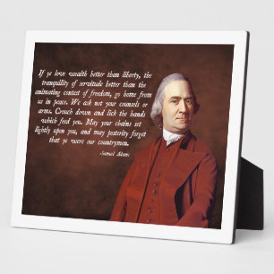 Plaque Photo Samuel Adams Liberty