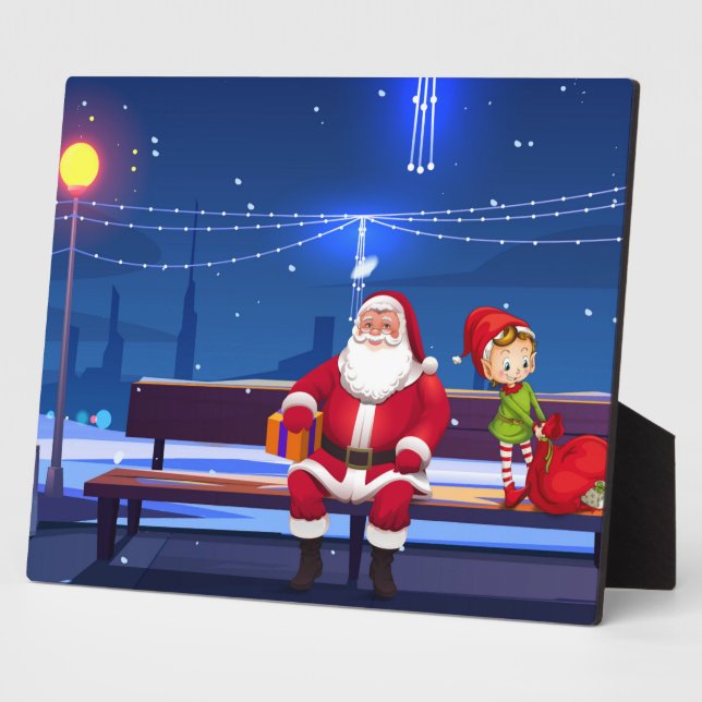 Plaque Photo Santa Claus on Park (Côté)
