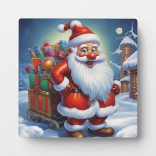 Plaque Photo Santa Clause Joyeux Noël Bonne année