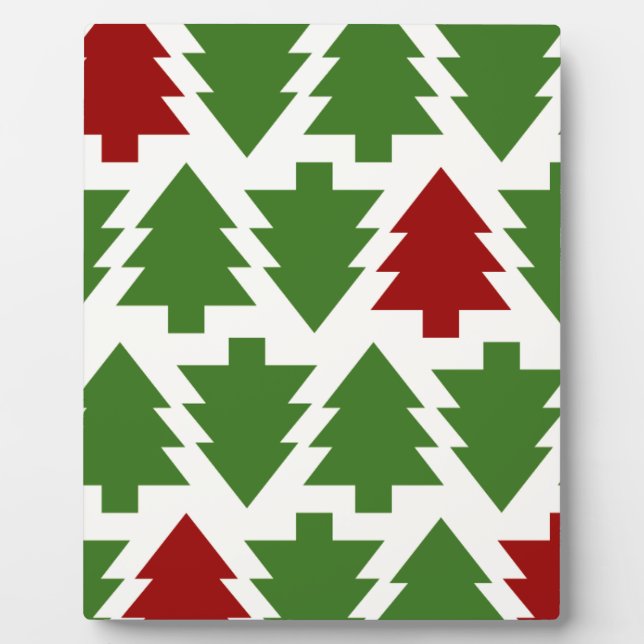 Plaque Photo Sapins de Noël Motif de Fêtes (Devant)