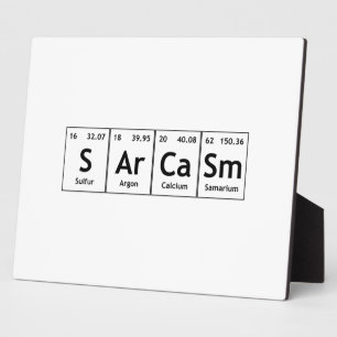 Plaque Photo SArCaSm Éléments de tableau périodique Chimie des 
