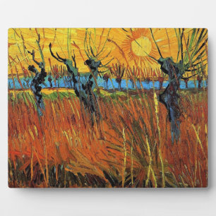 Plaque Photo Saules au coucher du soleil, Vincent van Gogh