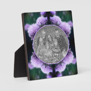 Plaque Photo Scallion violet fleuri Ajouter votre photo