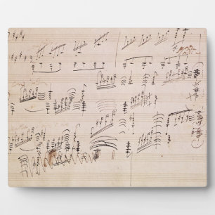 Plaque Photo Score sheet of 'Moonlight Sonata'