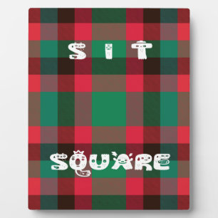 Plaque Photo Scottish Royal À damiers Tartan Plaid avec texte
