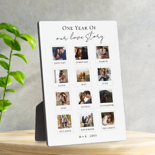 Plaque Photo Script Couples personnalisés Photo Love Story