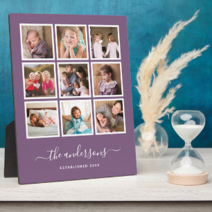 Plaque Photo Script de collage photo couleur Arrière - plan mod