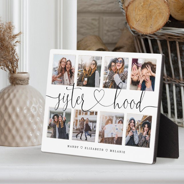 Plaque Photo Script de sisterie | Cadeau Pour Soeurs Photo Coll (Créateur téléchargé)