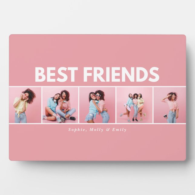 Plaque Photo Script girly multi photo moderne tendance meilleur (Devant)