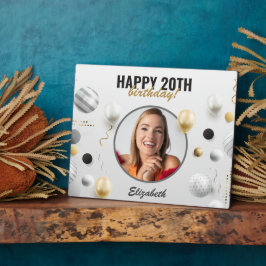 Plaque Photo Script moderne Joyeux anniversaire personnalisé ca