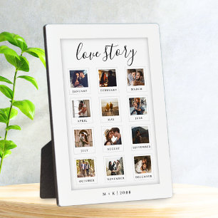 Plaque Photo Script moderne Personnalisé Couple Love Story Phot
