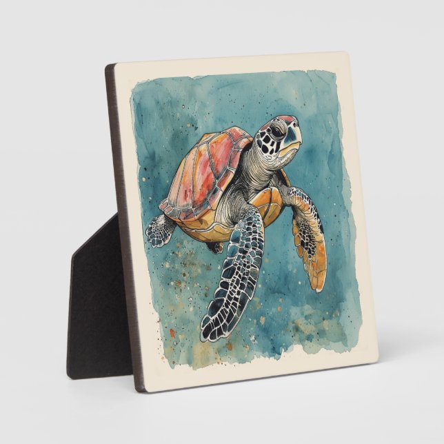 Plaque Photo Sea Turtle (Recto)