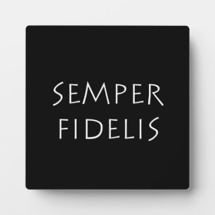 Plaque Photo Semper Fidelis