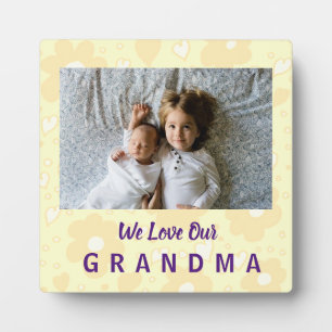 Plaque Photo Sepia Daisy Love Grand-mère