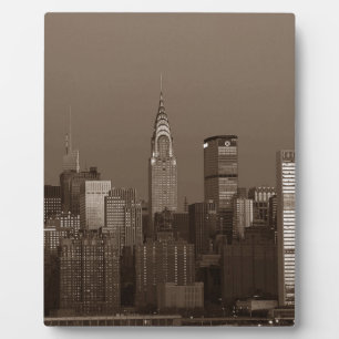 Plaque Photo Sepia New York