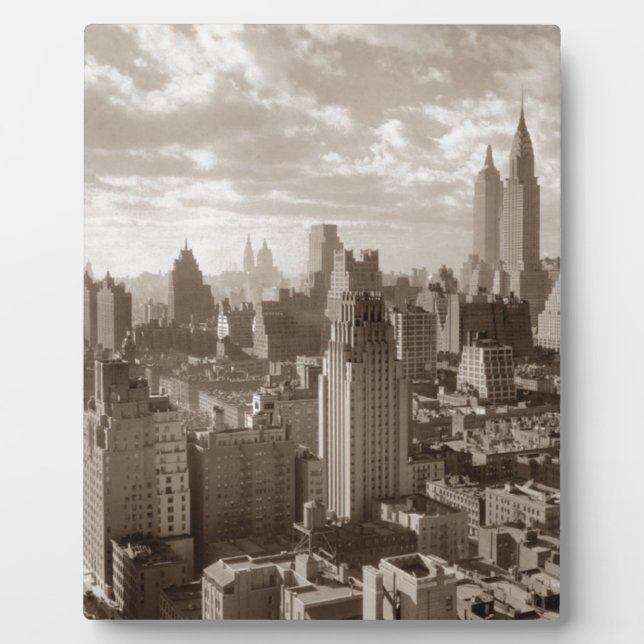 Plaque Photo Sepia New York (Devant)
